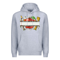 Heather Grey floral teacher custom name Premium Hoodie - CowGirlArtShop