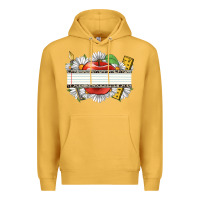 Mustard floral teacher custom name Premium Hoodie - CowGirlArtShop
