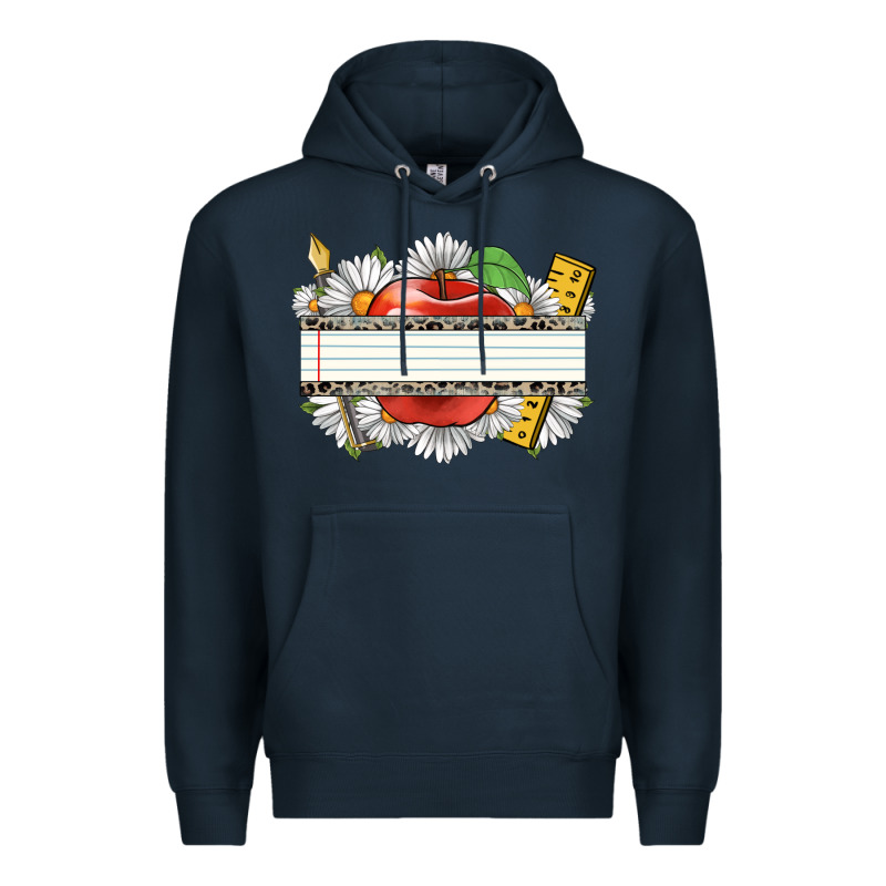 Floral Teacher Custom Name Premium Hoodie by CowGirlArtShop | Teevron