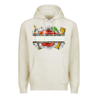 Oatmeal Heather floral teacher custom name Premium Hoodie - CowGirlArtShop