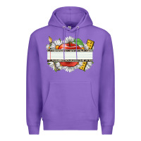 Purple floral teacher custom name Premium Hoodie - CowGirlArtShop