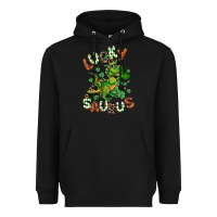 Black Lucky Saurus Heavyweight Hoodie - CowGirlArtShop