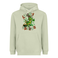 Matcha Lucky Saurus Heavyweight Hoodie - CowGirlArtShop