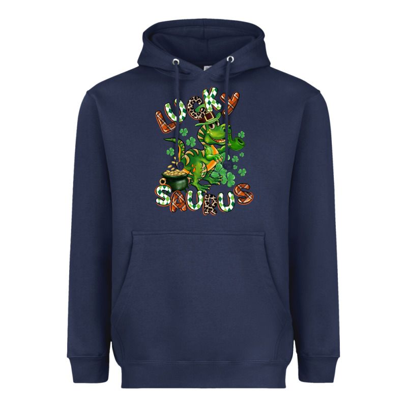 Lucky Saurus Heavyweight Hoodie by CowGirlArtShop | Teevron