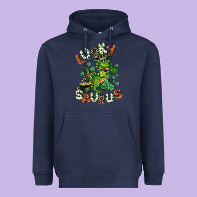 Lucky Saurus Heavyweight Hoodie Designed By Cowgirlartshop