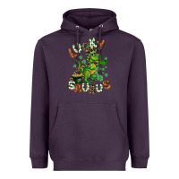 Plum Lucky Saurus Heavyweight Hoodie - CowGirlArtShop