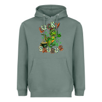 Sage Lucky Saurus Heavyweight Hoodie - CowGirlArtShop