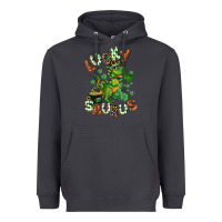 Smoke Lucky Saurus Heavyweight Hoodie - CowGirlArtShop