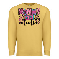 Antique Gold mommy is my valentine Premium Sweatshirt - OliviaCreatesArt