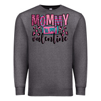 Charcoal Heather mommy is my valentine Premium Sweatshirt - OliviaCreatesArt