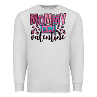 Dove Grey mommy is my valentine Premium Sweatshirt - OliviaCreatesArt