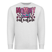 Oatmeal Heather mommy is my valentine Premium Sweatshirt - OliviaCreatesArt