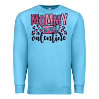 Ocean Blue mommy is my valentine Premium Sweatshirt - OliviaCreatesArt