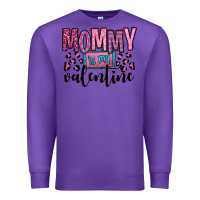 Purple mommy is my valentine Premium Sweatshirt - OliviaCreatesArt