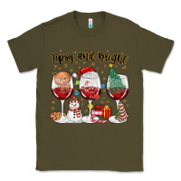 Army Green tipsy and bright christmas Classic Tee - MaliasSmallBusiness