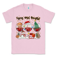 Bubblegum Pink tipsy and bright christmas Classic Tee - MaliasSmallBusiness