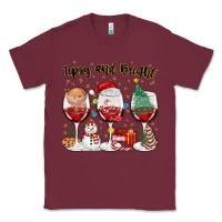Burgundy tipsy and bright christmas Classic Tee - MaliasSmallBusiness
