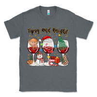 Charcoal Heather tipsy and bright christmas Classic Tee - MaliasSmallBusiness