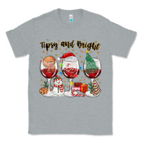 Heather Grey tipsy and bright christmas Classic Tee - MaliasSmallBusiness