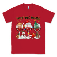 Red tipsy and bright christmas Classic Tee - MaliasSmallBusiness