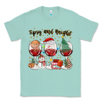 Seafoam tipsy and bright christmas Classic Tee - MaliasSmallBusiness