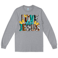 Heather Grey Love Like Jesus Long Sleeve Tee - LillyAllenDesigns