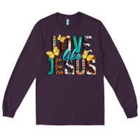 Plum Love Like Jesus Long Sleeve Tee - LillyAllenDesigns