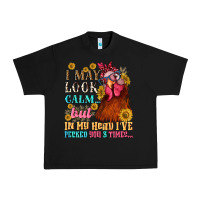 Black i may look calm but in my head i pecked you three Urban Heavy Tee - NancyCooperArtShop