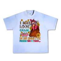 Grape Ice i may look calm but in my head i pecked you three Urban Heavy Tee - NancyCooperArtShop