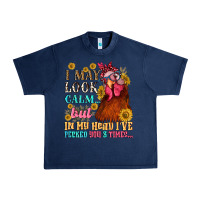 Navy i may look calm but in my head i pecked you three Urban Heavy Tee - NancyCooperArtShop