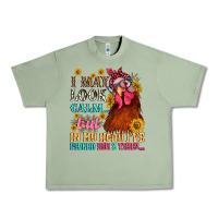 Oil Green i may look calm but in my head i pecked you three Urban Heavy Tee - NancyCooperArtShop