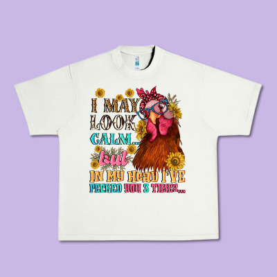 I May Look Calm But In My Head I Pecked You Three Urban Heavy Tee Designed By Nancycooperartshop