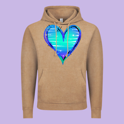 Mermaid Heart Vintage Hoodie Designed By Jasminsmagicworld