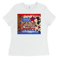 White little miss america Ladies Tee - Artiststas