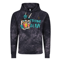 Cloud Black staying alive Vintage Hoodie - MaliasSmallBusiness