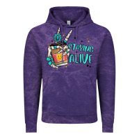 Cloud Purple staying alive Vintage Hoodie - MaliasSmallBusiness