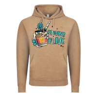 Vintage Coffee staying alive Vintage Hoodie - MaliasSmallBusiness