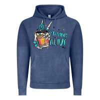 Vintage Denim staying alive Vintage Hoodie - MaliasSmallBusiness