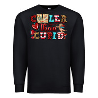Black cooler than cupid Premium Sweatshirt - OliviaCreatesArt