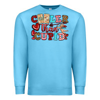 Ocean Blue cooler than cupid Premium Sweatshirt - OliviaCreatesArt