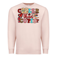 Pale Pink cooler than cupid Premium Sweatshirt - OliviaCreatesArt