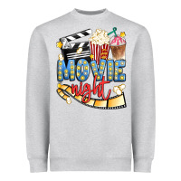 Heather Grey movie night Heavyweight Sweatshirt - Artiststas