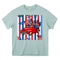 Arona 4th of july seamless pattern truck Heavy Core Tee - BundleAndBundleShop