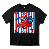 Black 4th of july seamless pattern truck Heavy Core Tee - BundleAndBundleShop