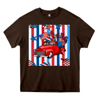 Chocolate Brown 4th of july seamless pattern truck Heavy Core Tee - BundleAndBundleShop