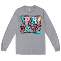 Heather Grey Pray leopard frame Long Sleeve Tee - LillyAllenDesigns
