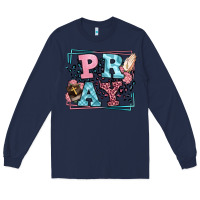 Navy Pray leopard frame Long Sleeve Tee - LillyAllenDesigns