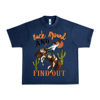 Navy buck around and find out rodeo cowboy Urban Heavy Tee - MaliasSmallBusiness