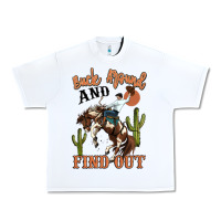 White buck around and find out rodeo cowboy Urban Heavy Tee - MaliasSmallBusiness