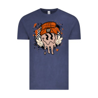 Vintage Denim basketball game day Vintage Tee - MaliasSmallBusiness